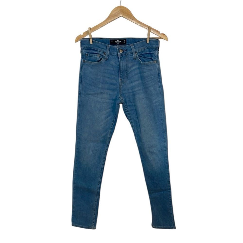 Hollister Skinny Epic Flex Light Blue Jeans, Denim, 29